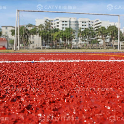13mm IAAF Onaylı Otomatik Kurulum Spay Kaplı Esp Yarım Yapılandırılmış Kauçuk Koşu Yolu
