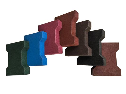 Köpek şekli H şekli 200*160*120mm Birbiriyle bağlantılı Kauçuk Çaplaklar Oyun alanı için 20-50mm Kayma Karşıtı