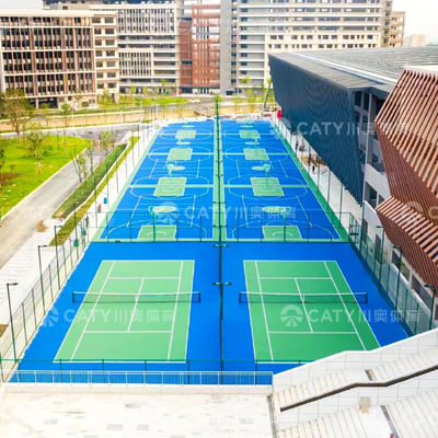 Basketbol Voleybol Badminton Pickleball Futsal Tenis Mahkemesi için Ekoloji Dostu Şok emici Elastik Akrilik Mahkemesi