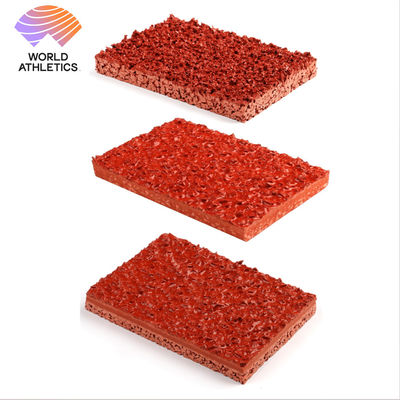Hava koşullarına dayanıklı Colorfast Kauçuk Atletizm Yolu EPDM Kauçuk Track Track Track Track Montajı