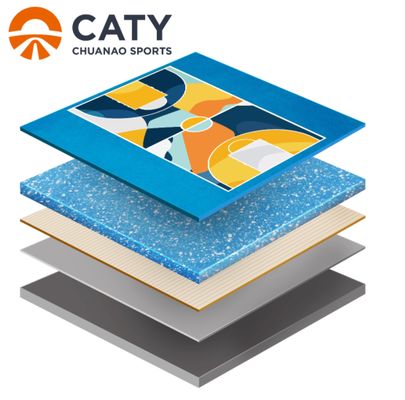 Dayanıklı Yarı-Prefabrik Çok Amaçlı Spor Sahası, Okullar ve Topluluklar için Dikişsiz Kaymaz Yüzey