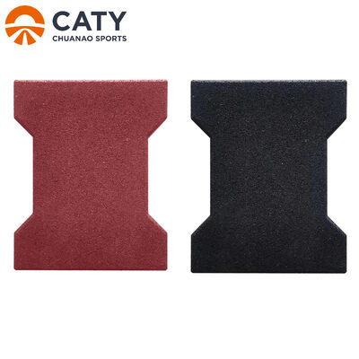 Parklar, fitness yolları ve at ahırları için ağır yüklü birbirine bağlanan köpek kemiği lastik zemin